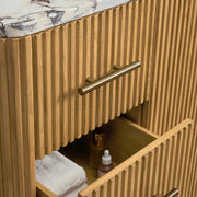 Favera Wide Single Vanity — HONEY / CALACATTA VIOLA