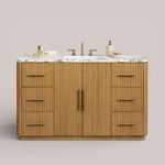Favera Wide Single Vanity — HONEY / CALACATTA VIOLA