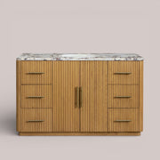 Favera Wide Single Vanity — HONEY / CALACATTA VIOLA