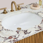 Favera Wide Single Vanity — HONEY / CALACATTA VIOLA