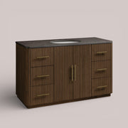 Favera Wide Single Vanity — MOCHA / BLUESTONE