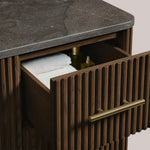 Favera Wide Single Vanity — MOCHA / BLUESTONE