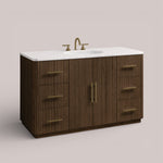 Favera Wide Single Vanity — MOCHA / CARRARA