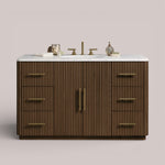 Favera Wide Single Vanity — MOCHA / CARRARA