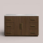 Favera Wide Single Vanity — MOCHA / CARRARA