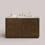 Favera Wide Single Vanity — MOCHA / CALACATTA VIOLA