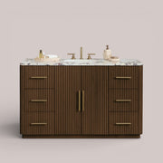 Favera Wide Single Vanity — MOCHA / CALACATTA VIOLA