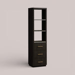 Favera Tall Bath Cabinet — EBONY / BLUESTONE