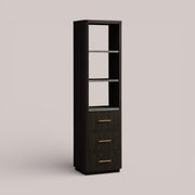 Favera Tall Bath Cabinet — EBONY / BLUESTONE