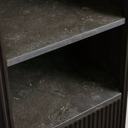 Favera Tall Bath Cabinet — EBONY / BLUESTONE