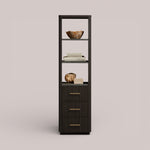 Favera Tall Bath Cabinet — EBONY / BLUESTONE