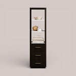 Favera Tall Bath Cabinet — EBONY / CARRARA