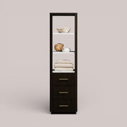 Favera Tall Bath Cabinet — EBONY / CARRARA
