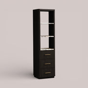 Favera Tall Bath Cabinet — EBONY / CALACATTA VIOLA