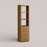 Favera Tall Bath Cabinet — HONEY / BLUESTONE