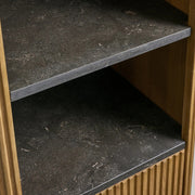 Favera Tall Bath Cabinet — HONEY / BLUESTONE