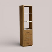 Favera Tall Bath Cabinet — HONEY / CALACATTA VIOLA
