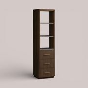 Favera Tall Bath Cabinet — MOCHA / BLUESTONE