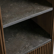 Favera Tall Bath Cabinet — MOCHA / BLUESTONE