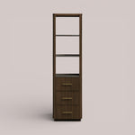 Favera Tall Bath Cabinet — MOCHA / BLUESTONE