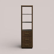 Favera Tall Bath Cabinet — MOCHA / BLUESTONE