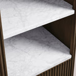 Favera Tall Bath Cabinet — MOCHA / CARRARA
