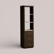 Favera Tall Bath Cabinet — MOCHA / CALACATTA VIOLA