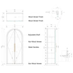 Haven Burl Tall Cabinet 36"W 46"W