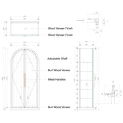 Haven Burl Tall Cabinet 36