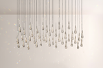 Raindrop Glass Solitaire Linear Chandelier-kimoylights