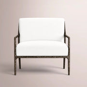 Caloria Slope Arm Chair — FORGED BRONZE / SNOW WHITE