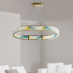 Marin Oval Colorful Crystal Chandelier Lighting 42“
