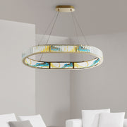 Marin Oval Colorful Crystal Chandelier Lighting 42“
