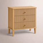 Luvoriel Reeded Closed Nightstand — LIGHT OAK / 26