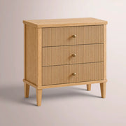 Luvoriel Reeded Closed Nightstand — LIGHT OAK / 26