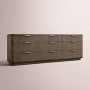 Cavenza 9-Drawer Dresser — BROWN OAK
