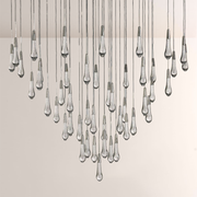 Raindrop Glass Round Solitaire Chandelier -kimoylights