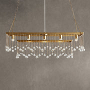 Aubrey Crystal Ball Rectangular Chandelier 47'' 60''