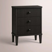 Luvoriel Reeded Closed Nightstand — BLACK OAK / 20
