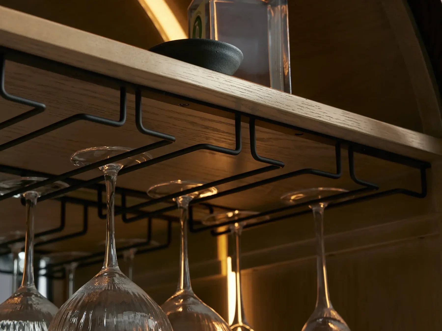 Haven Oak Liquor Cabinet 36”W