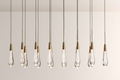 Raindrop Glass Solitaire Linear Chandelier-kimoylights