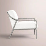 Caloria Slope Arm Chair — FORGED PEWTER / SNOW WHITE