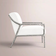 Caloria Slope Arm Chair — FORGED PEWTER / SNOW WHITE