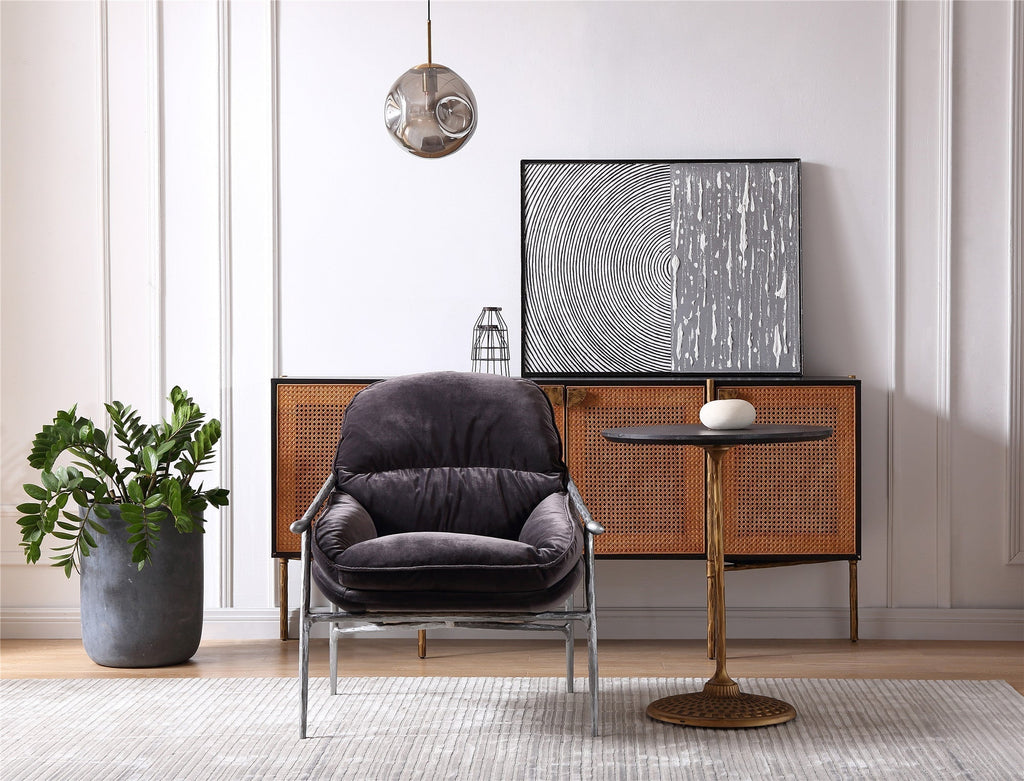 Axton Forge Brown Leather Accent Chairs For Living Reading Room