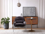 Axton Forge Brown Leather Accent Chairs For Living Reading Room