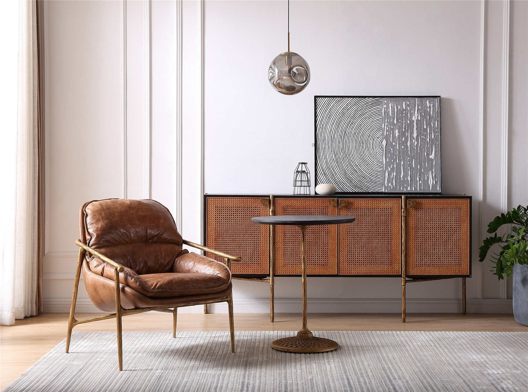 Axton Forge Brown Leather Accent Chairs For Living Reading Room
