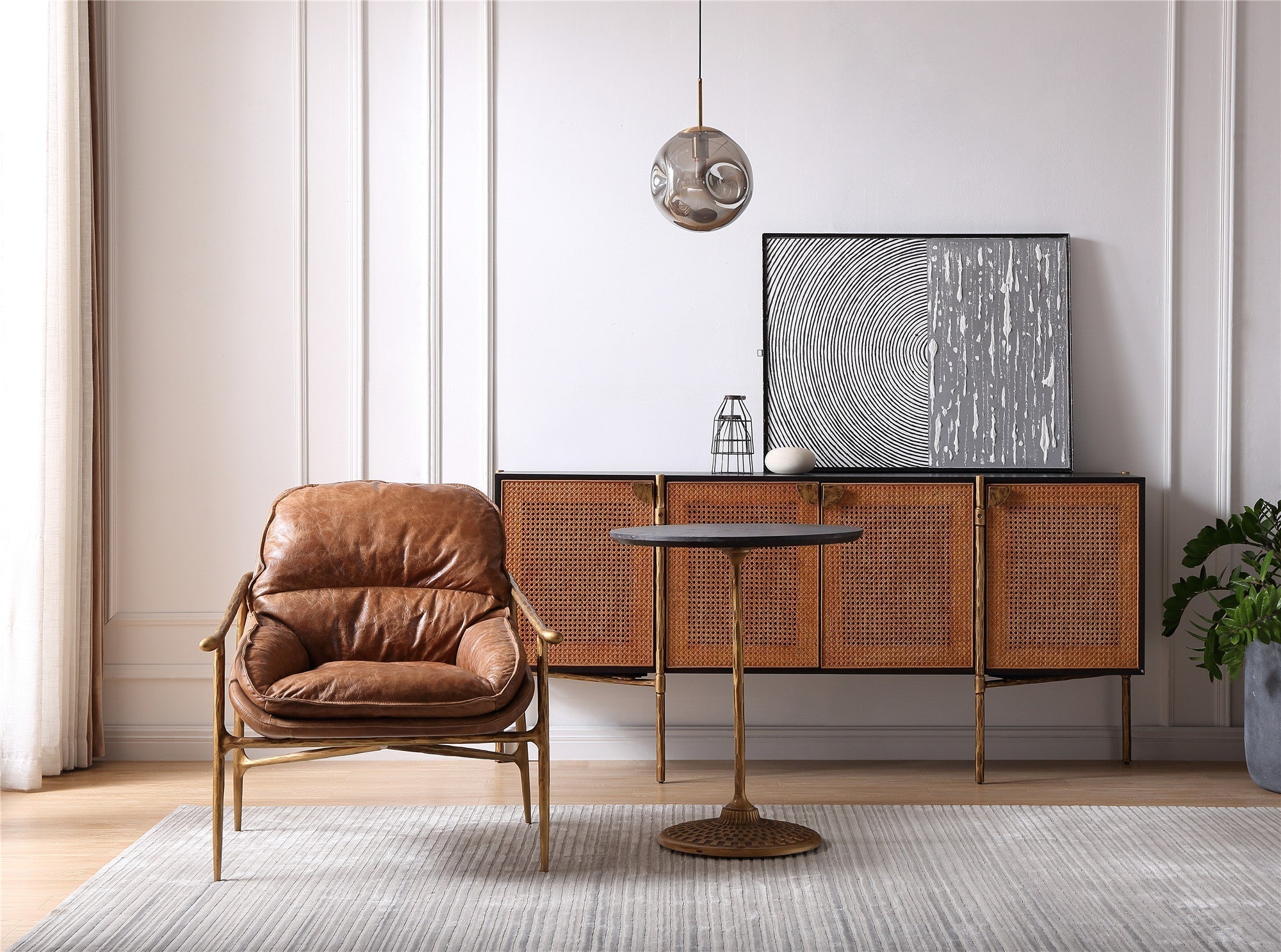 Axton Forge Brown Leather Accent Chairs For Living Reading Room