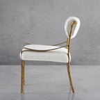 Axton Forge Retro Copper Iron Frame Armless Dining Chair for Dining Room