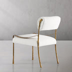 Axton Forge Retro Copper Iron Frame Armless Dining Chair for Dining Room