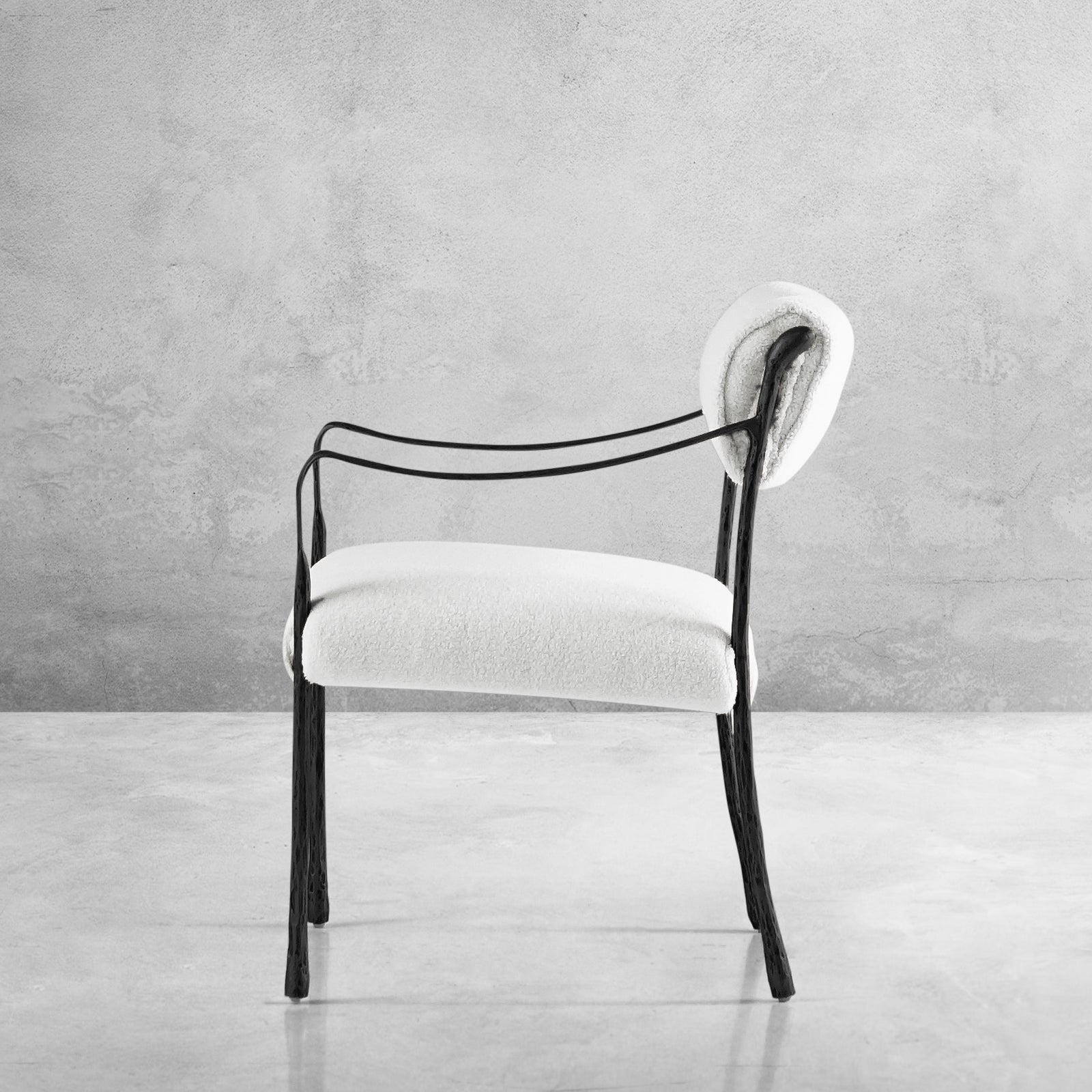 Axton Forge Retro Copper Iron Frame Dining Chair For Dining & Living Room